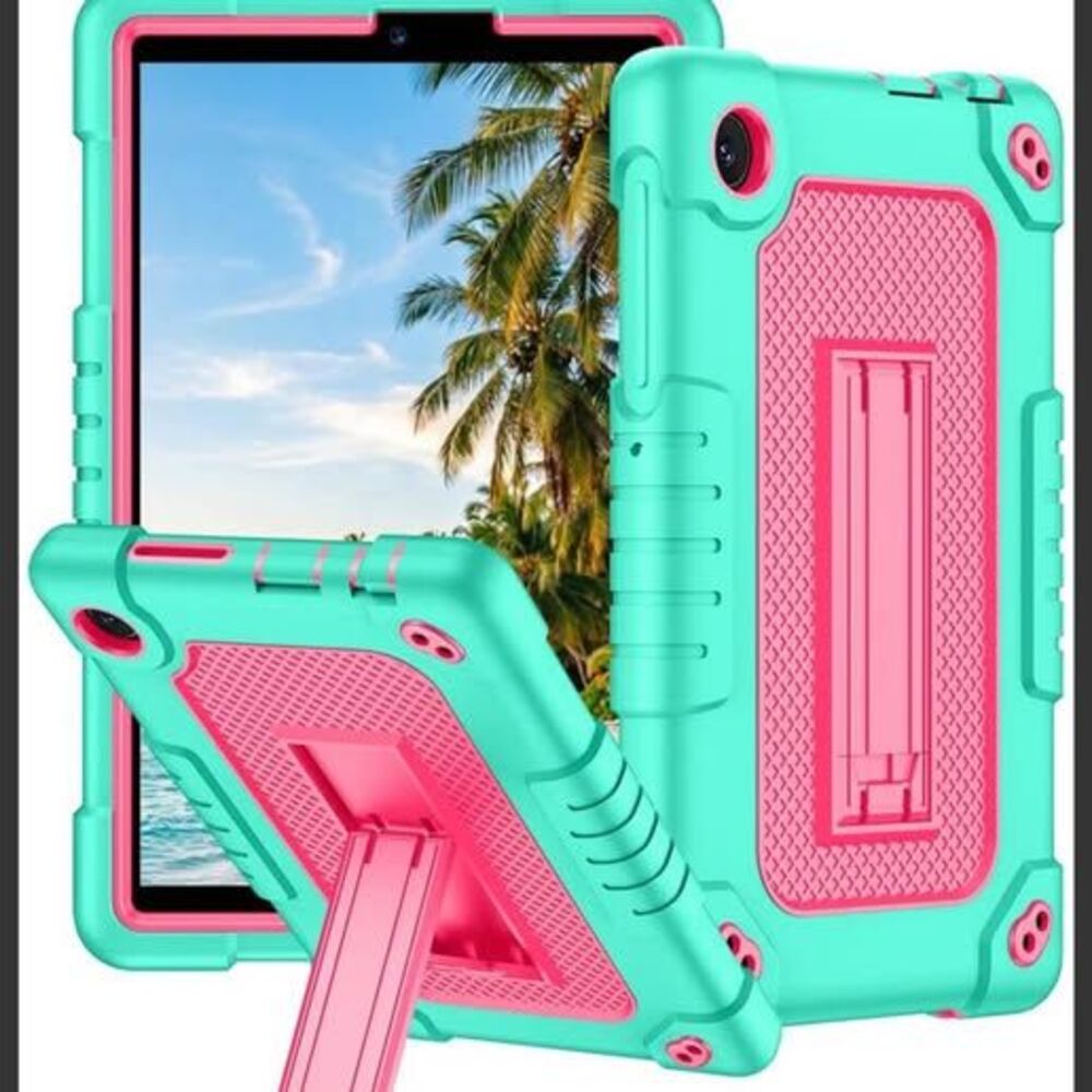 Rugged Three-Layer Tablet Case with Kickstand for TCL Tab 8 LE or TCL Tab 8 Plus
